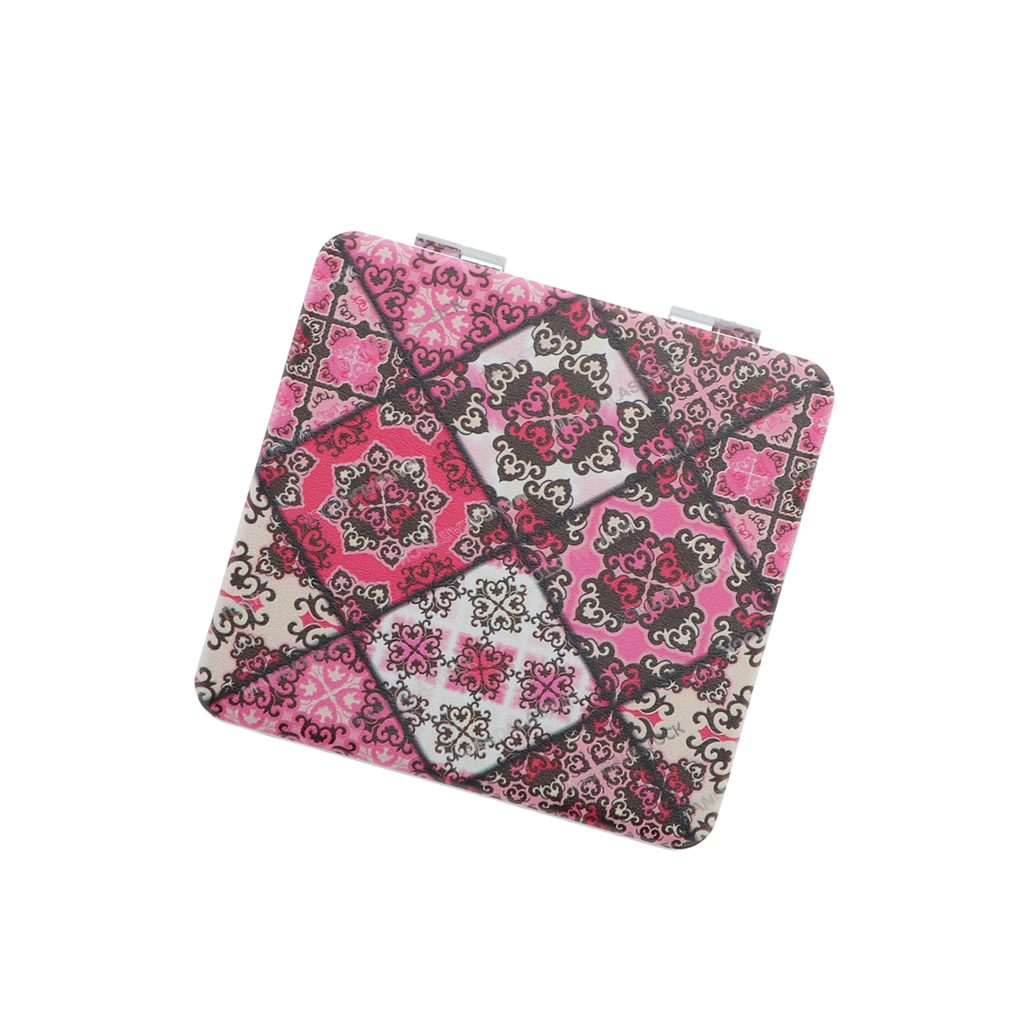 Unique Bargains 1 Pc European Pattern Makeup Mirror for Travel Vacation