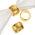 thumbnail image 4 of 6 piezas de anillos de servilleta de metal dorado en forma de tambor, soportes de servilleta mate para la cena, 4 of 6