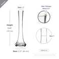 thumbnail image 3 of WGV Clear Medium Bud Vase- 3" Wide x 10" Height, Good quality, Heavy Weighted Base - 1 Pc, 3 of 8