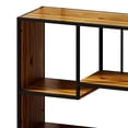 thumbnail image 5 of 5Tier Multipurpose Bookshelf Storage Rack, Modern Storage Shelves with 2 Enclosed Storage Cabinet for Living Room, Home Office, Kitchen, Black+Natural, 5 of 9