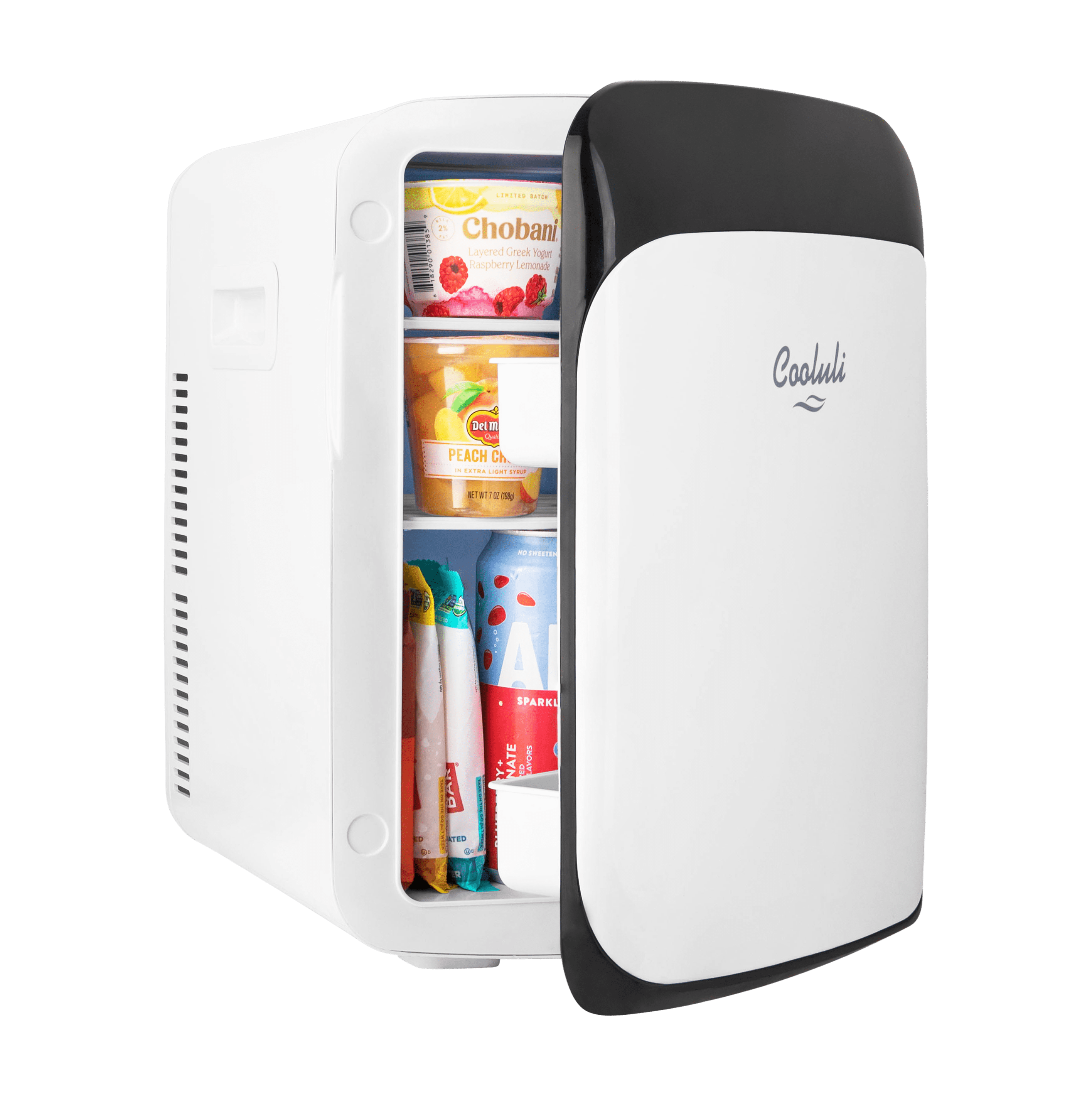 Cooluli Classic White 15 Liter Compact Portable Cooler Warmer Mini Fridge for Bedroom, Office, Dorm, Car - Great for Skincare & Cosmetics (110-240V/12V)