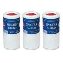 Spectra Arts & Crafts Glitter, Clear, 4 oz, Pack of 3