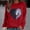 Red, variant on Womens Valentine's Day Tops Women's Casual Horse Heart-Shaped Printing Raglan Long Sleeve Blouse Tops