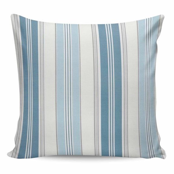Blue Striped Pillow Covers 26x26 Inch Decorative Throw Pillow Cover, Modern Farmhouse Stripes Grey Sofa Pillowcases Accent Cushion Case Home Decor Bedroom Living Room