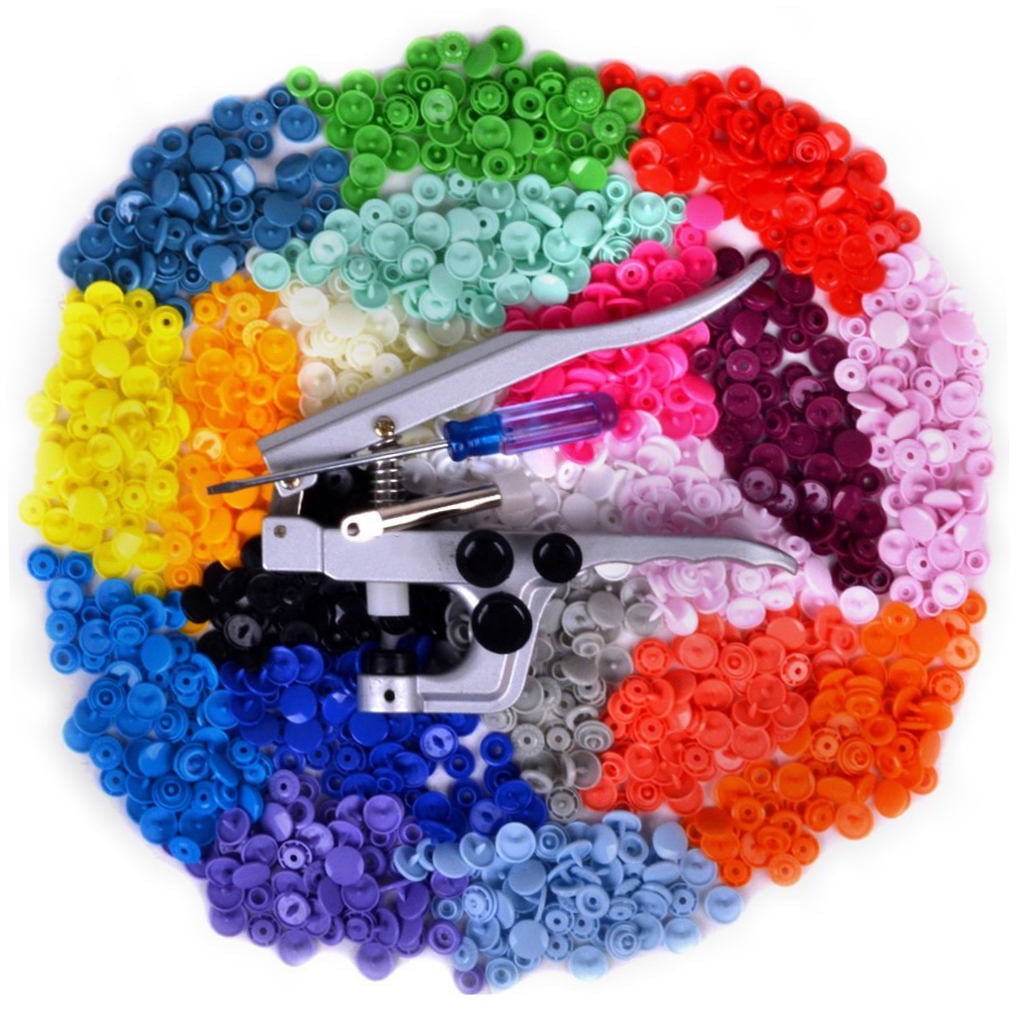 TOYMYTOY Button Fastener Tool Snap Button Kit Plastic 1 Set for DIY Sewing