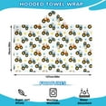 thumbnail image 2 of Cartoon Tractors Stars White Pattern Hooded Bath Towel，50"x30" for Ages 3 To 12 Kids, Quick Dry Lightweight Soft Microfiber Hood Beach Towel Cover Up for Kids, 2 of 7