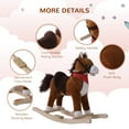thumbnail image 6 of Beyamis Rocking Horse for Kids - Plush Ride-On Toy with Realistic Sounds & Red Scarf, 3+ Years Old Suitable, Birthday Gift, 6 of 8