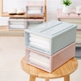 thumbnail image 4 of HEVIRGO Household Plastic Transparent Stackable Drawer Storage Box Container Organizer, White, 4 of 8