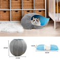 thumbnail image 3 of 8 in 1 Cute Shell Cat Bed House Indoor, Cat Toys Ball Interactive - Soft Cat Cave & Foldable Pet Tunnel Tube Condos, 3 of 19