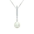 thumbnail image 2 of Pavé Bar Drop Pearl Pendant, 2 of 3