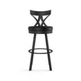 thumbnail image 2 of Amisco Washington 26 In. Swivel Counter Stool - Black Faux Leather / Black Metal, 2 of 9