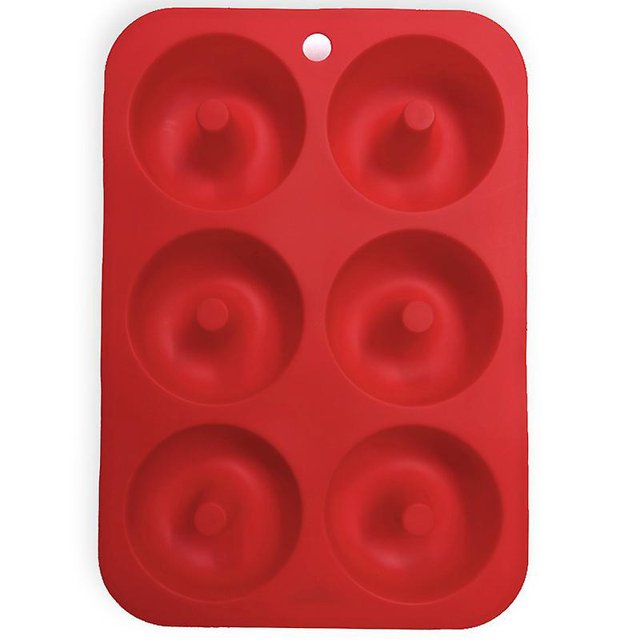 Moldes De Silicona Para Donas, Paquete De 2 Moldes De Silicona Para Donas, 6 Cavidades Antiadherente, Molde Para Hornear De Silicona Seguro Para Donas Para Pasteles, Galletas, Bagels, Muffin