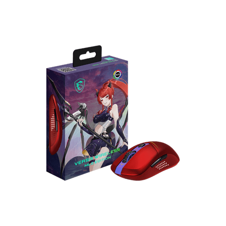 MSI VERSA W MLG EDITION RED Wireless/Wired Rechargeable GAMING Mouse with MLG RGB LED