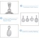 thumbnail image 5 of Juego de 8 dijes de conchas de agua dulce naturales en 4 estilos diferentes. Colgantes de conchas planas redondas, en forma de lágrima, corazón y óvalo con cierre de latón., 5 of 7