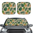 thumbnail image 2 of Balery Pineapples Palm Leaves Sun Shield 2 Pack For Car Front Windows Foldable Sun Visor Protector Blocks Max Uv Rays And Keeps Your Vehicle Cool For Most Sedans Suv Truck, 2 of 7