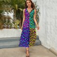 thumbnail image 3 of Leopard 80s Sleeveless Dress Dresses Women Summer Evening Dresses Ladies Bohemia Long Dresses, 3 of 9