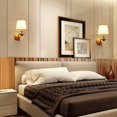 thumbnail image 3 of European style simple restaurant living room lamp bedroom bedside lamp E27 solid wood energy saving luxury wall lamp, 3 of 3