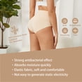 thumbnail image 2 of Bamboo Women Ultra Soft Thin Breathable Stretch High Waist Panties 4 pack (Skin, XXX-Large), 2 of 5