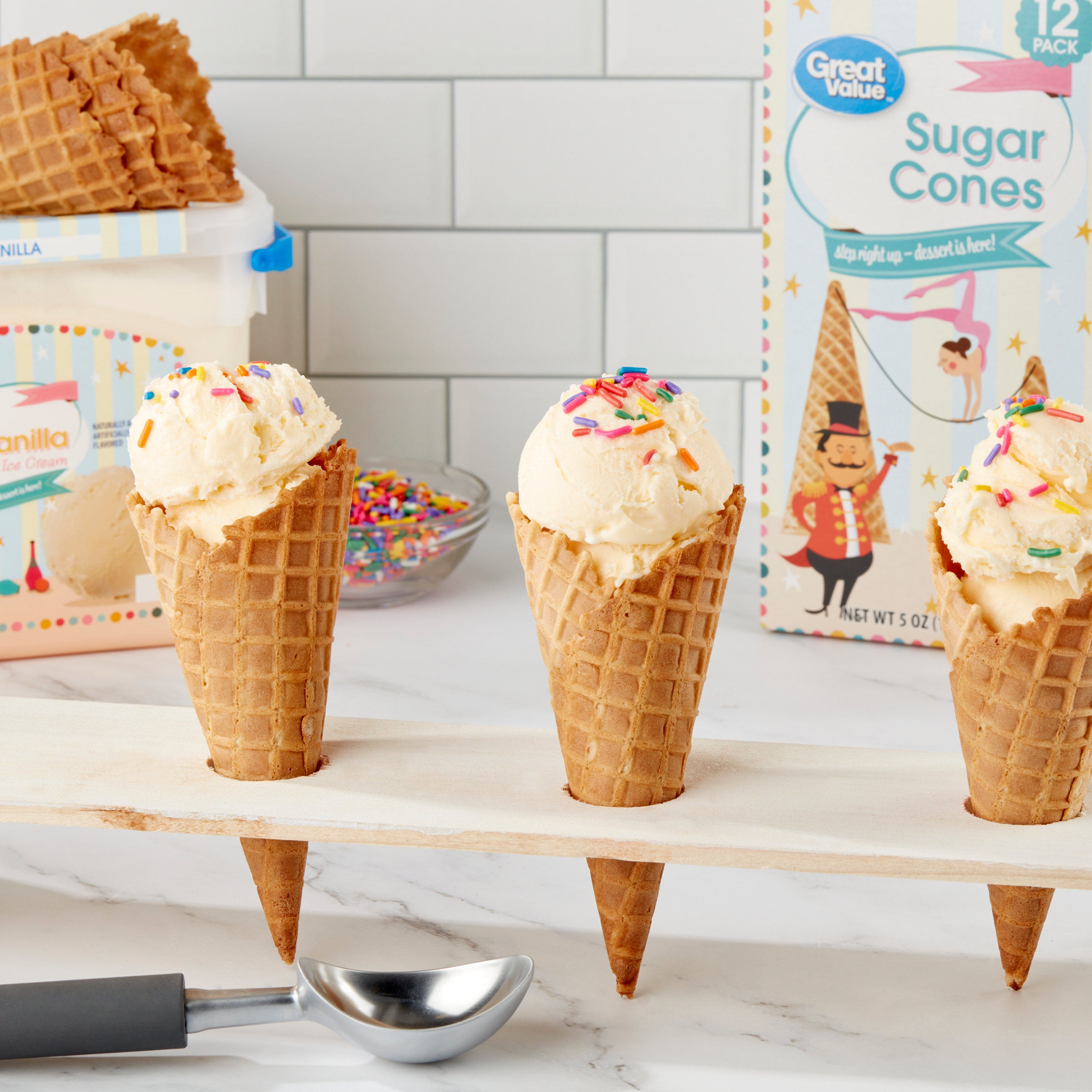 Great Value Waffles Cones, 7 oz, 12 Count - image 2 of 7