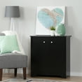 thumbnail image 1 of South Shore Vito Small 2-Door Storage Cabinet, in Pure Black, 1 of 11