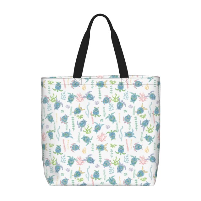 Balery Sea Turtle Bolsa de Mano para Mujeres con Cremallera, Bolsa de Gimnasio con Compartimentos, Bolsa para Laptop, Bolsa para Trabajo