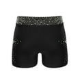 thumbnail image 2 of Nyeemya Kids Girls Dance Shorts with Sparkly Rhinestones Stretch Gymnastics Shorts for Stage Performance Black 10, 2 of 4