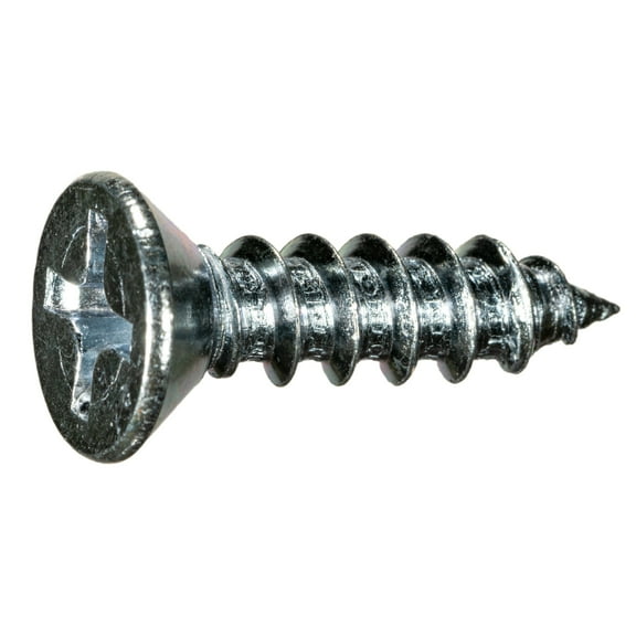16 x 1" Zinc Plated Steel Phillips Flat Head Wood Screws (20 pcs.)