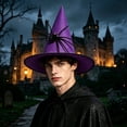 thumbnail image 6 of 2026 Halloween Indoor Decorations Piece Classic Pointed Wizard Hat With Black Bug Ornament Non Woven Fabric For Adult Kid Role Outfit Halloween Party Dress Up And Holiday Wear Accessories, 6 of 7