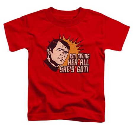 

Trevco Star Trek-Everything - Short Sleeve Toddler Tee - Red- Large 4T