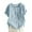 Light Blue, variant on Qertyioot Women Short Sleeve Linen Shirts 2024 Trendy Crewneck Flower Printed Tees Blouse Casual Comfy Cotton Summer Tops