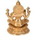thumbnail image 2 of Exotic India Goddess Lakshmi Brass Statue Golden, 2 of 2