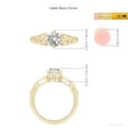 thumbnail image 5 of ANGARA Natural Solitaire Diamond Celtic Knot Ring in 14K Yellow Gold for Women (Size-5.8mm| Color-I-J| Clarity-I1-I2) | April Birthstone, Anniversary, Jewelry Gift for Women | Natural Diamond Ring, 5 of 9