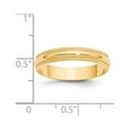 thumbnail image 4 of 14k Yellow Gold 4mm Lightweight Milgrain Half Round Wedding Band Size 7, 4 of 5