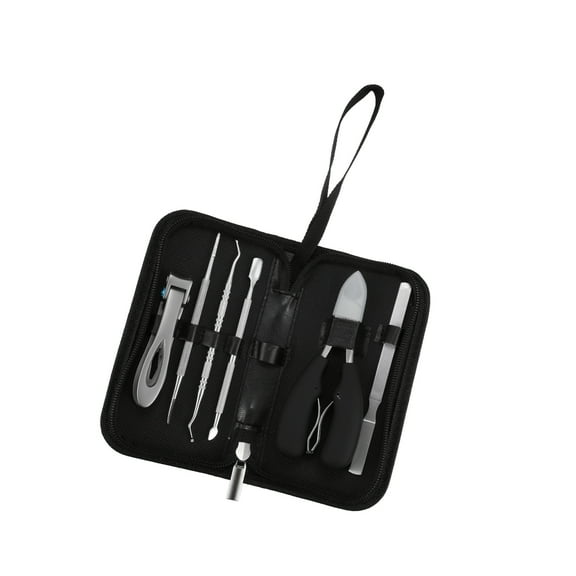 Unique Bargains 1 Set Professional Nail Clippers Set for Travel Thick Nails Silver Tone