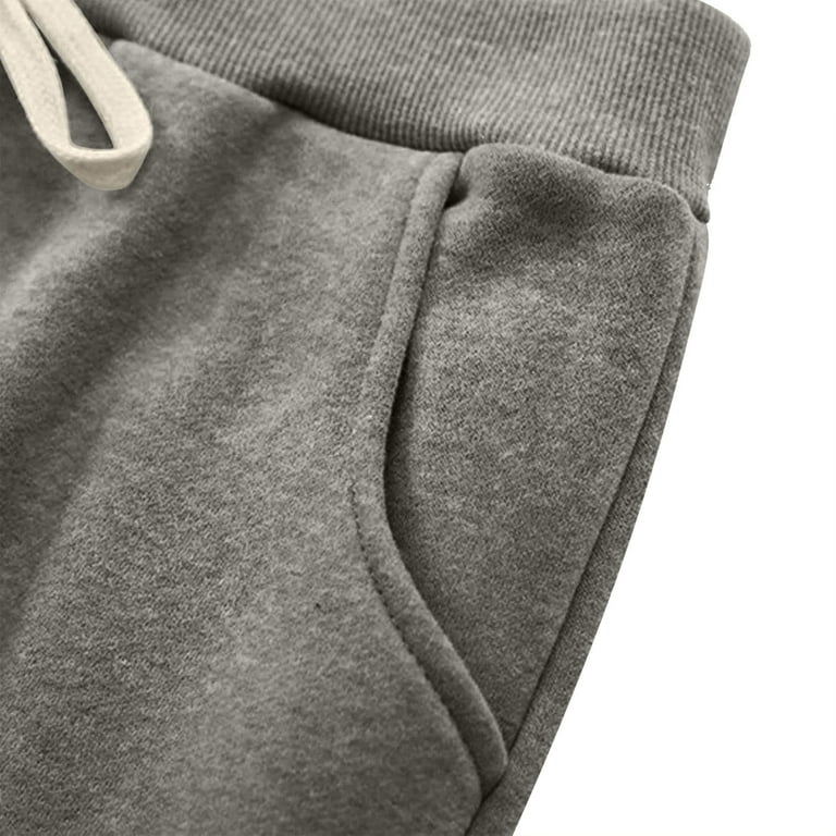 RQYYD Women's Plus Size Sherpa Lined Sweatpants Winter Warm Fleece