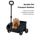 thumbnail image 2 of Pet Stroller Dog Cart, 4 Wheels Folding Small Dogs Cats Stroller, Pet Strolling Cart for Travelling Shopping Walking Playing, 2 of 8