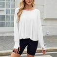 thumbnail image 5 of Tnhcen Women's Fall Backless Crewneck Long Sleeve Loose Fit Sweatshirt - Plus Size Friendly Sports Tops S-2XL, 5 of 9