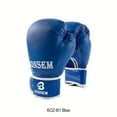 thumbnail image 3 of Qarigey Guantes de entrenamiento para Kickboxing protección confiable para manos guantes de Kick Boxing de amplia aplicación guantes y mitones 6OZ-B1 Azul, 3 of 6