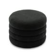 thumbnail image 2 of GZXS Modern Boucle Upholstered Storage Ottoman, 22.44" Round Footstool with Reversible Tray and Hidden Compartment, No Assembly Needed (Ivory), 2 of 6