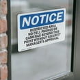 thumbnail image 4 of (2 Pack) Restricted Area No Cell Phones Or Cameras OSHA Notice Sign, 4 of 7