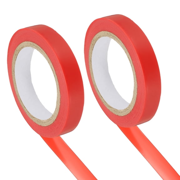 Uxcell Grip Fishing Tape, Racquet Finishing Tapes Racket Accessories Sticky Seal - Fitting for (Tennis, Badminton, Squash), 2 Pack & 32.8ft & Red