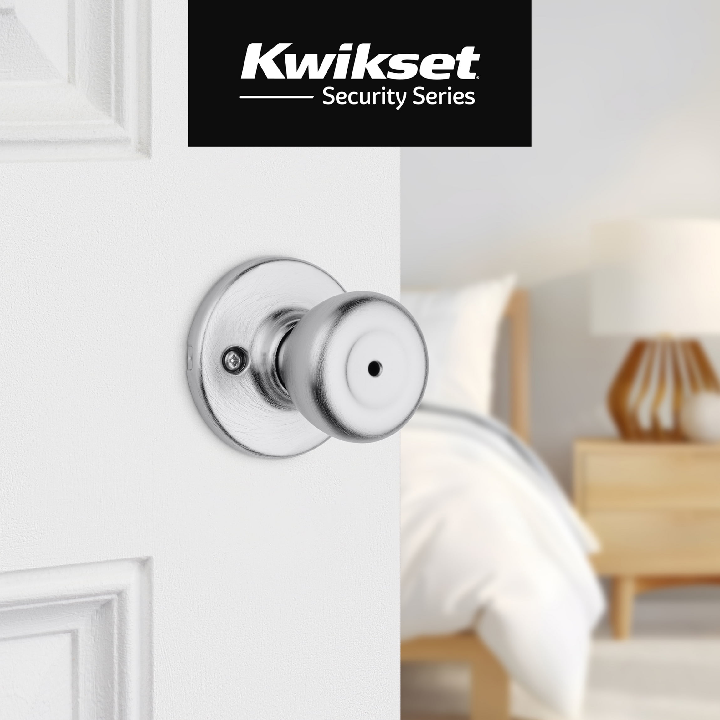 Kwikset Tylo Privacy Doorknob Satin Chrome