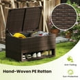 thumbnail image 5 of Auranook 48 Gallon Deck Box with Shoe Rack Waterproof Liner Lid Outdoor Storag, 5 of 9