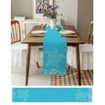 thumbnail image 6 of Table Runner Dresser Scarf 13 x 70 Inch Turtle Sea Blue Lines WaterColor Turtle Mottled Pattern Table Runners Non-Slip Heat Kitchen Dining Table Decor for Indoor Outdoor Home Party Decoration, 6 of 7