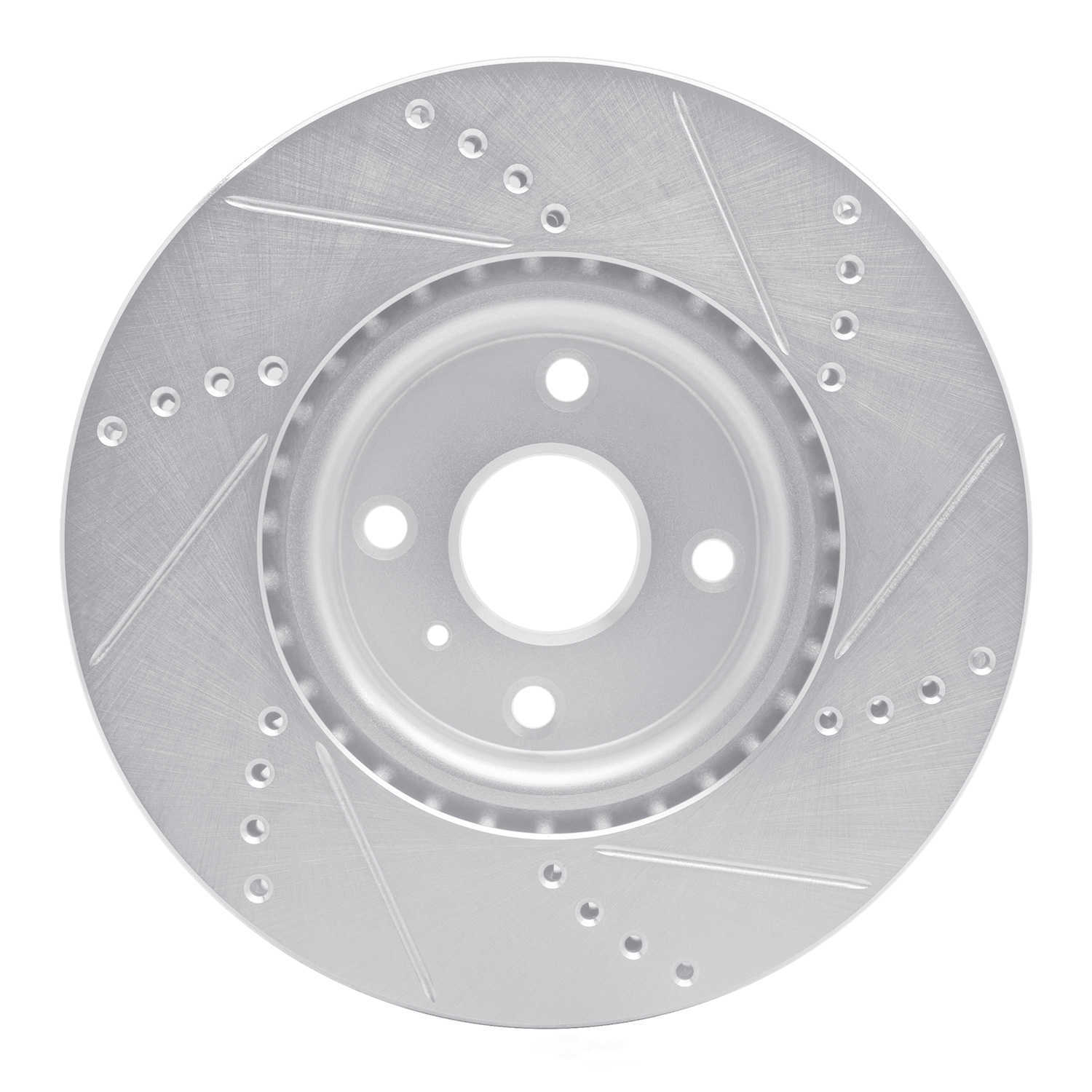 Dynamic Friction Company 631-80073L DFC Brake Rotor - Drilled And Slotted - Silver