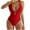 Red, variant on Ruched High Waisted Bikini Bottom Womens Swimsuits One Piece Cute Flattering Swimsuit Color Block One Piece Swimsuit Swimsuits for Women