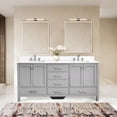 thumbnail image 6 of 72"x22" Solid White Product - Faucet Holes for Convenience - Bathroom Usage - Attractive Look, 6 of 7
