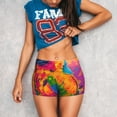 thumbnail image 3 of Logiee Colorful Parrot Jungle Dream A Print Women's Biker Shorts,Workout Gym Shorts,Scrunch Shorts,Tummy Control Hidden Scrunch Running Yoga Shorts-Small, 3 of 8