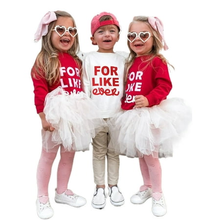 

Ma&Baby Baby Valentine s Day Sweatshirt Tops Infant Boy Girls Long Sleeve Letter Print Pullover Top