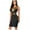 Black, variant on IROINNID Sleeveless V-Neck Dress For Women Lace Dress Slim Evening Party Pencil Mini Dress Solid Color Short Sheath Dress